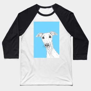 Whippet Dog Portrait Baseball T-Shirt